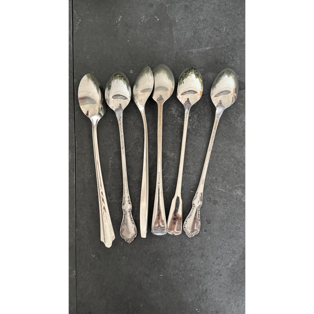 Mixed lot Iced Tea Spoons silverplate vintage Gorham Oneida Oneidacraft - Picture 4 of 6